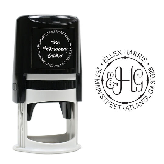 Script Monogram Self Inking Stamper